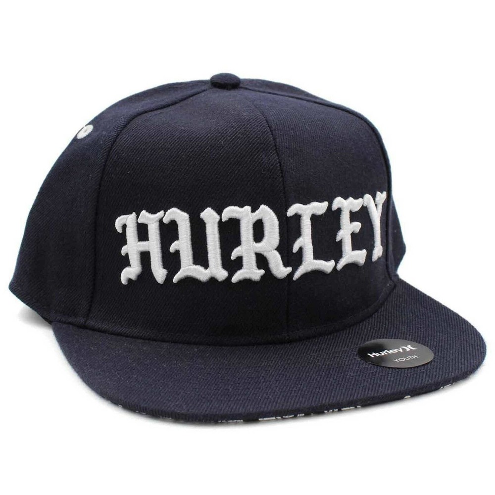 Hurley Kids' Boys' Youth Embroidered Snapback Hat Cap - Navy Blue